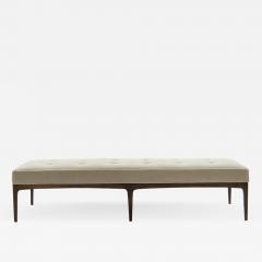 Extra Long MCM Bench in Natural Mohair 1950s - 1004317