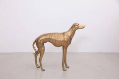 Extraordinary Huge Brass Dog or Greyhound 1960s - 543843