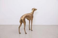 Extraordinary Huge Brass Dog or Greyhound 1960s - 543844