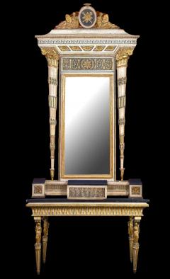 Extraordinary Italian 18th Century Console Table with Mirror 1780 - 1764689
