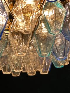Extraordinary Large Sapphire Poliedri Murano Glass Ceiling Light or Chandelier - 2950034