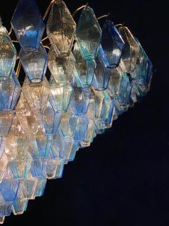 Extraordinary Large Sapphire Poliedri Murano Glass Ceiling Light or Chandelier - 2950036
