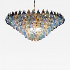 Extraordinary Large Sapphire Poliedri Murano Glass Ceiling Light or Chandelier - 2952462