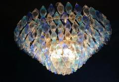 Extraordinary Large Sapphire Poliedri Murano Glass Ceiling Light or Chandelier - 2967070