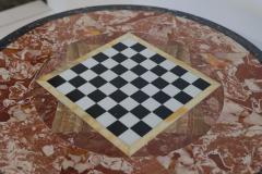 Extraordinary Mid Century Italian Green Marble Chess Table 1950 - 3145845