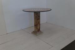 Extraordinary Mid Century Italian Green Marble Chess Table 1950 - 3145847