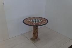 Extraordinary Mid Century Italian Green Marble Chess Table 1950 - 3145848