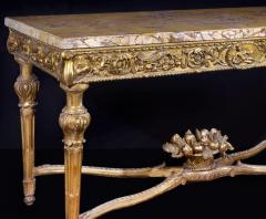 Extraordinary Pair of Italian 18th Century Carved Gilt Wood Console Tables - 3930029