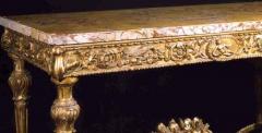 Extraordinary Pair of Italian 18th Century Carved Giltwood Console Tables - 1476525