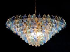 Extraordinary Sapphire Color Poliedri Murano Glass Ceiling Light or Chandelier - 3613779