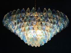 Extraordinary Sapphire Color Poliedri Murano Glass Ceiling Light or Chandelier - 3613783