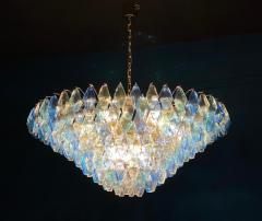 Extraordinary Sapphire Color Poliedri Murano Glass Ceiling Light or Chandelier - 3613786