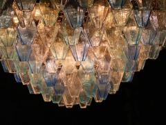 Extraordinary Sapphire Color Poliedri Murano Glass Ceiling Light or Chandelier - 3868253