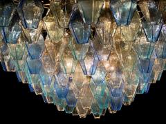 Extraordinary Sapphire Color Poliedri Murano Glass Ceiling Light or Chandelier - 3868255