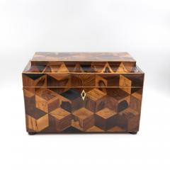 Extraordinary Specimen Wood Tea Caddy English Circa 1810  - 2181872