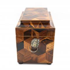Extraordinary Specimen Wood Tea Caddy English Circa 1810  - 2181875