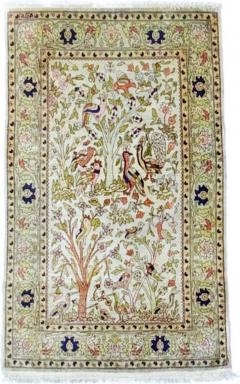 Extremely Fine Antique Turkish Silk Hereke Rug 20 x 3 x 5  - 4461014