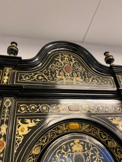 Extremely Fine Italian Baroque Ebonized Wood Faux Ivory and Hardstone Cabinet - 1162390