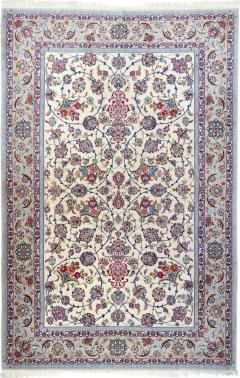 Extremely Fine Persian Isfahan Wool Silk Rug 7 0 x 10 0  - 4319005