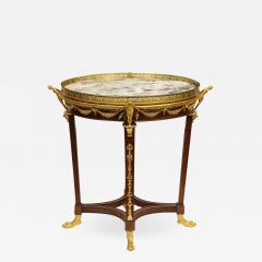 Extremely Fine Russian Empire Ormolu Mounted Mahogany Center Table - 2279534