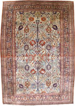 Extremely Fine and Rare Antique Persian Silk on Silk Heriz Rug 10 0 x 14 0  - 4297417