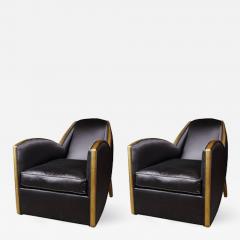 Extremely Fine and Stylish Pair of French Art Deco Style Giltwood Armchairs - 508686