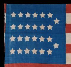 Extremely Rare Cotton Antique American Parade Flag with 26 Stars 11 Stripes - 636693