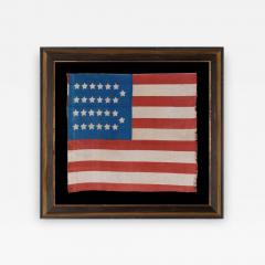 Extremely Rare Cotton Antique American Parade Flag with 26 Stars 11 Stripes - 637226