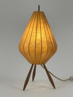 Extremely Rare Lovely Mid Century Modern Cocoon Table Lamp Germany 1960s - 4591464