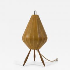 Extremely Rare Lovely Mid Century Modern Cocoon Table Lamp Germany 1960s - 4591524