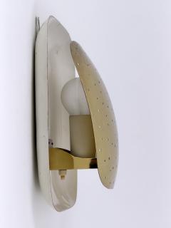 Extremely Rare Lovely Mid Century Modern Perforated Brass Sconce Germany 1960s - 4756145