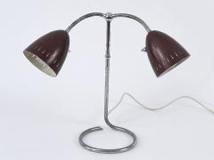 Extremely Rare Mid Century Two Armed Table Lamp or Desk Light Germany 1950s - 4527235