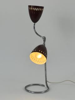 Extremely Rare Mid Century Two Armed Table Lamp or Desk Light Germany 1950s - 4527239