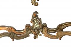 Exuberantly carved French Rococo Revival Giltwood Console Table with Marble Top - 3467665