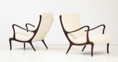 Ezio Longhi Ezio Longhi Pair of Mitzi Walnut Lounge Chairs for Elam circa 1958 - 4449256