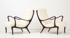 Ezio Longhi Ezio Longhi Pair of Mitzi Walnut Lounge Chairs for Elam circa 1958 - 4449258