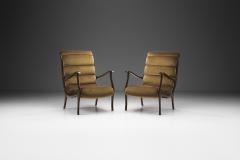 Ezio Longhi Ezio Longhi Pair of Ribbed Back Lounge Chairs for ELAM Italy 1960s - 3103505