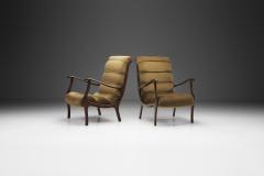 Ezio Longhi Ezio Longhi Pair of Ribbed Back Lounge Chairs for ELAM Italy 1960s - 3103507