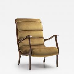 Ezio Longhi Ezio Longhi Ribbed Back Lounge Chair for ELAM Italy 1960s - 3257185