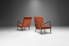 Ezio Longhi Ezio Longhi Ribbed Back Lounge Chairs for ELAM Italy 1960s - 2141152