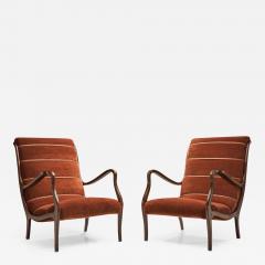 Ezio Longhi Ezio Longhi Ribbed Back Lounge Chairs for ELAM Italy 1960s - 2144725