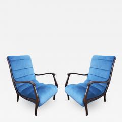 Ezio Longhi Pair of Italian Mid Century Armchairs by Ezio Longhi - 1537611