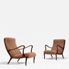 Ezio Longhi Set of Mitzi Arm Chairs by Ezio Longhi Italy 1950s - 4372208