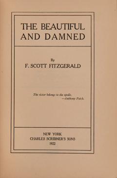 F Scott Fitzgerald This Side of Paradise The Beautiful and Damned - 3631063