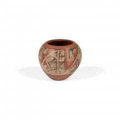 F Toya Jemez Native American Hand Made Small Clay Pot - 4733151