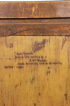 F William Fosdick Incised Wood And Oil Paint Portrait Of Queen Elizabeth - 3175008