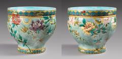F lix Optat Milet F lix Optat Milet 47 5000 splendid cache pot with floral decoration S vres 1880 - 915498