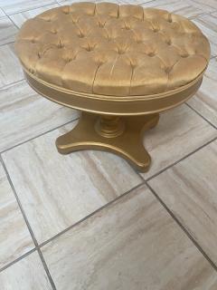 FANCY PAIR OF HOLLYWOOD REGENCY BUTTON TUFTED STOOLS - 1940164