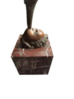 FANTASTIC ANTIQUE BRONZE OF MERCURY ON ROUGE MARBLE PLINTH - 4442712