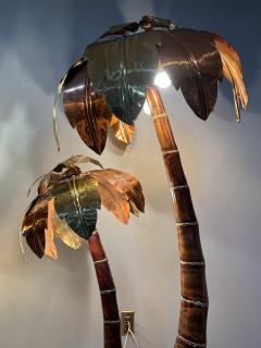FANTASTIC MIXED METALS BRUTALIST SCULPTURAL PALM TREE FLOOR LAMPS - 4646106